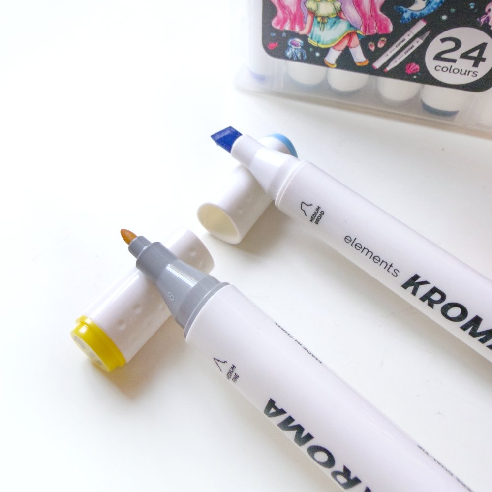 Elements Kroma 24 Alcohol Markers With Storage Box