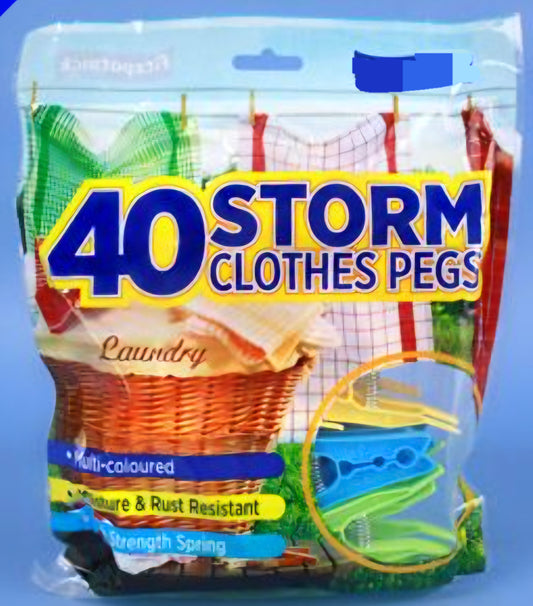 40pk Storm Clothes Pegs