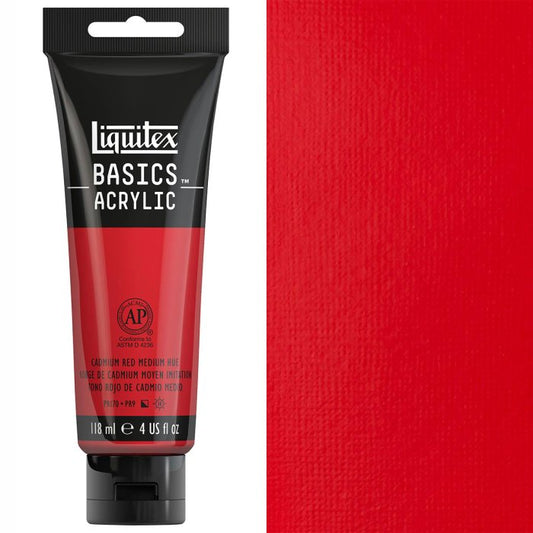 Liquitex Basics Acrylic 118Ml Cadmium Red Medium Hue