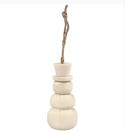 7cm Wooden Snowman