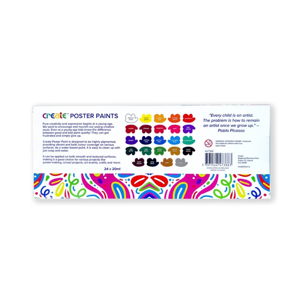 24 Poster Paints Create 20ml