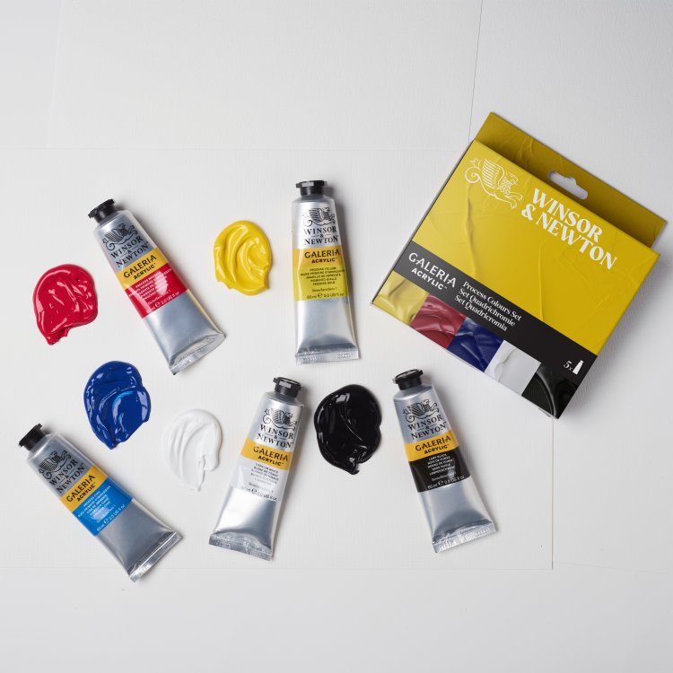 Winsor & Newton Galeria Acrylics 5x60ml Tubes Process Colours