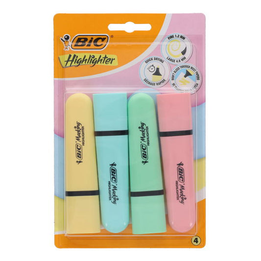 Bic Pastel Highlighters 4 Pack