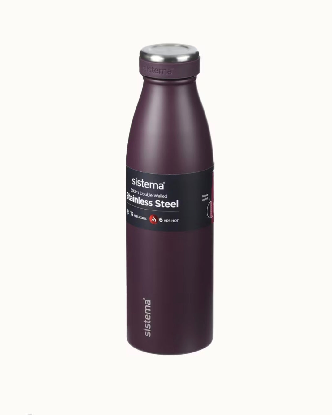 500ml Midnight Plum Stainless Steel Bottle