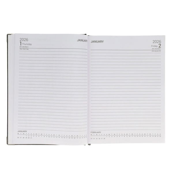 2026 A4 Diary Page A Day - Navy