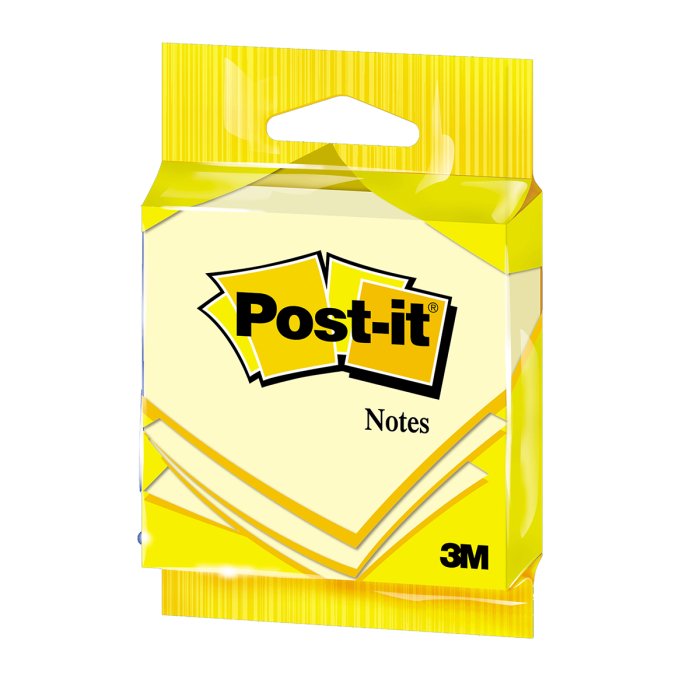3M Post It Notes Canary Yellow 100 Sheets 76x76mm