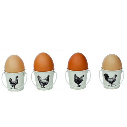 4 Egg Cups Cockerel