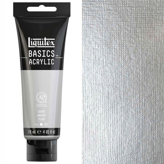 Liquitex Basics Acrylic 118Ml Silver