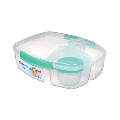 Sistema 3 Split Lunch Box with Yoghurt Pot 2L