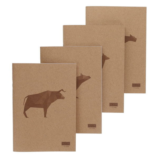 Icon A5 80pg 110gsm Kraft Sketch Book Animalia Design