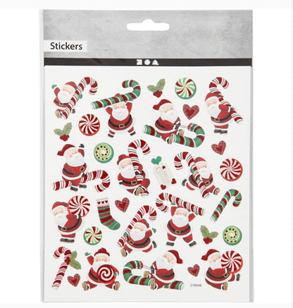Christmas Stickers Santa/Candy