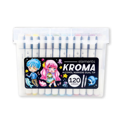 120 Kroma Alcohol Markers in Carry Case