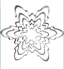 Snowflake Cookie Cutters 5pk, H: 2,5 cm, size 6-16,5 cm