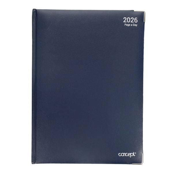 2026 A4 Diary Page A Day - Navy