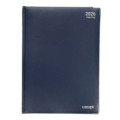 2026 A4 Diary Page A Day - Navy