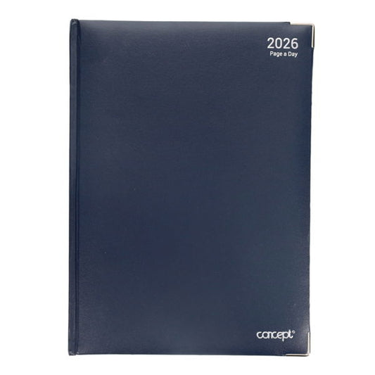 2026 A4 Diary Page A Day - Navy