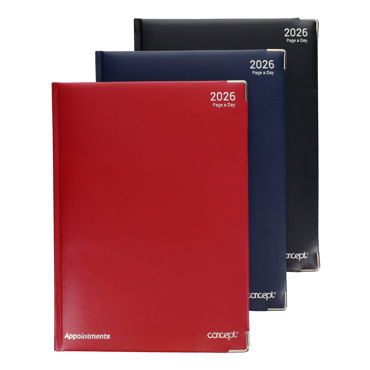 2026 A4 Diary with Appointments Page A Day Concept
