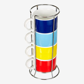 4pc Cappuccino Cups Stacked