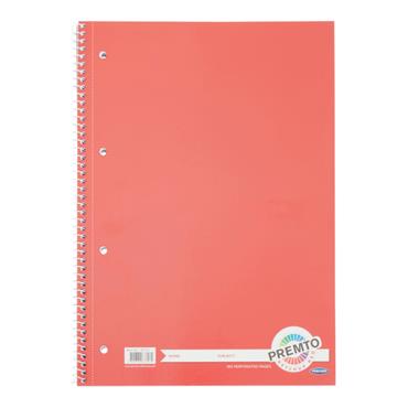 Premto 160pg A4 Spiral Ketchup Red