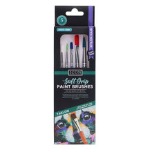 5pk Paint Brushes Soft Grip