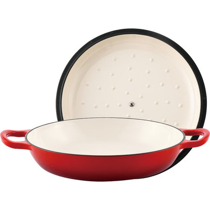 28cm Red Round Casserole Cast