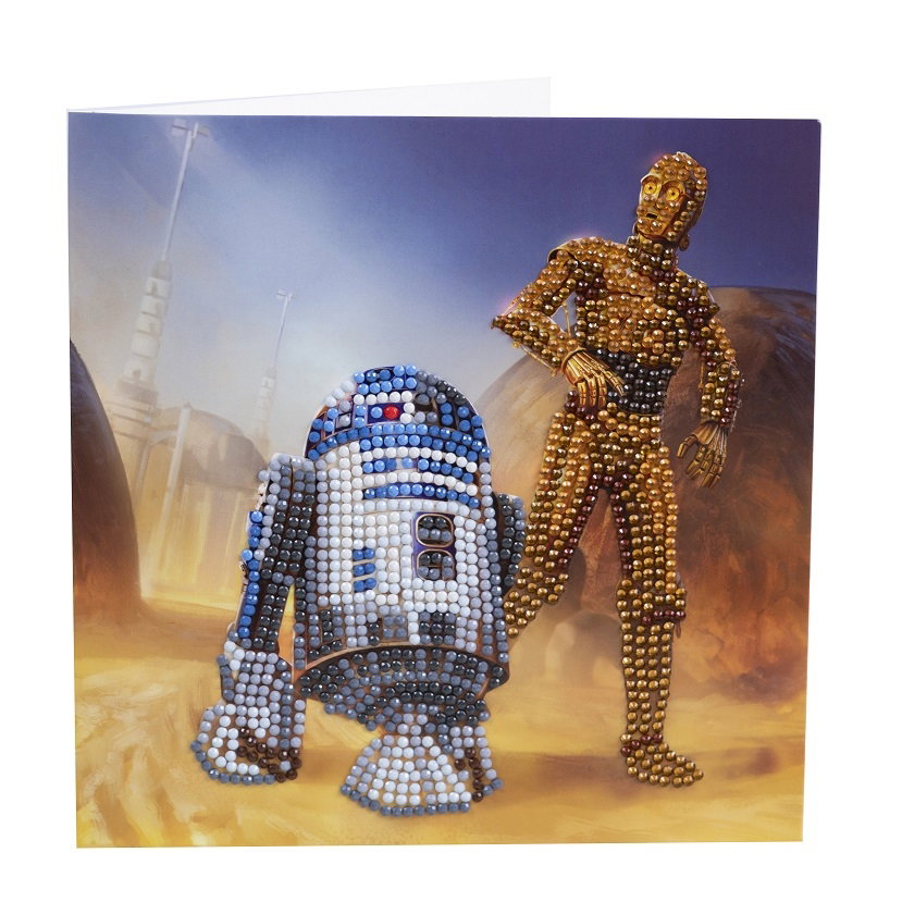 R2D2 & C3PO Card Crystal Art