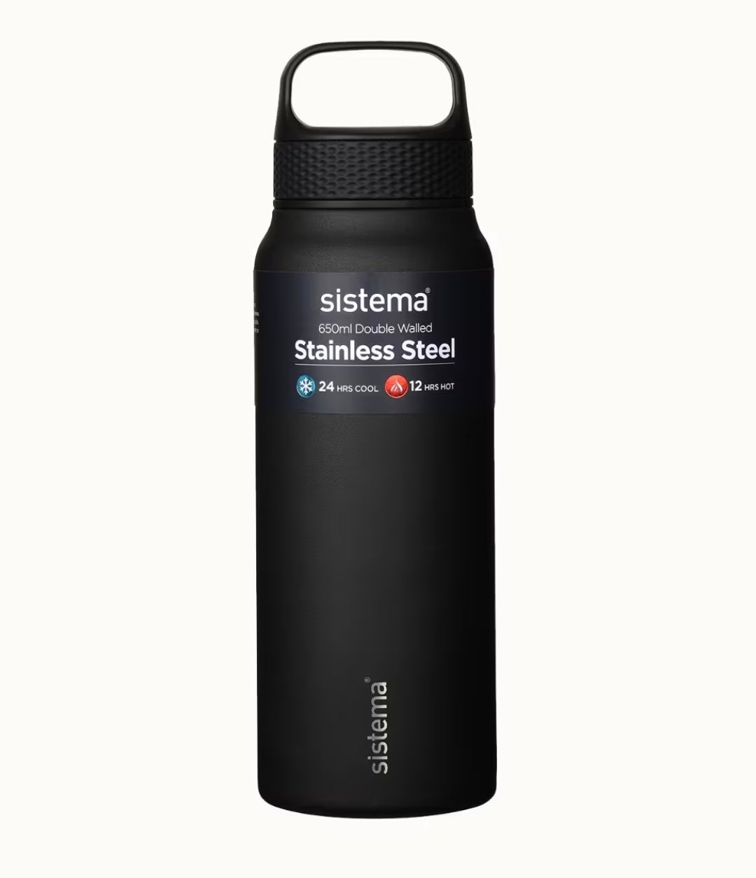 650Ml Black Stainless steel Bottle