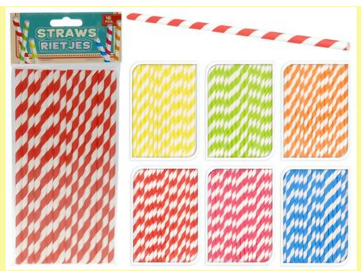 16pk Paper Drinking Straws