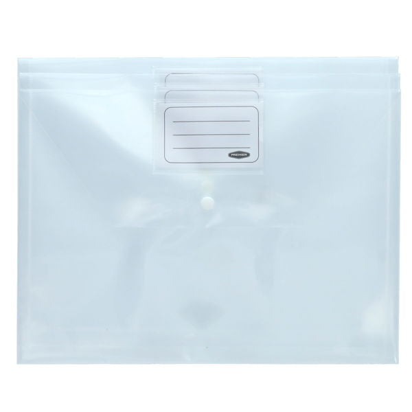 Document Wallets Button 3Pk