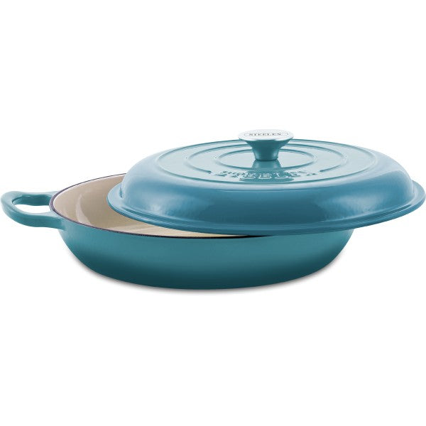 28cm Teal Round Casserole Cast