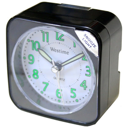 Travel Alarm Clock Black/White