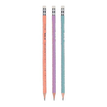 Maped Black Peps Ergo HB Pencil & Eraser - Pastel 3 Colours