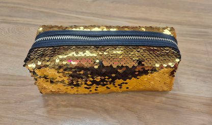Pencil Case Sequin Black & Gold