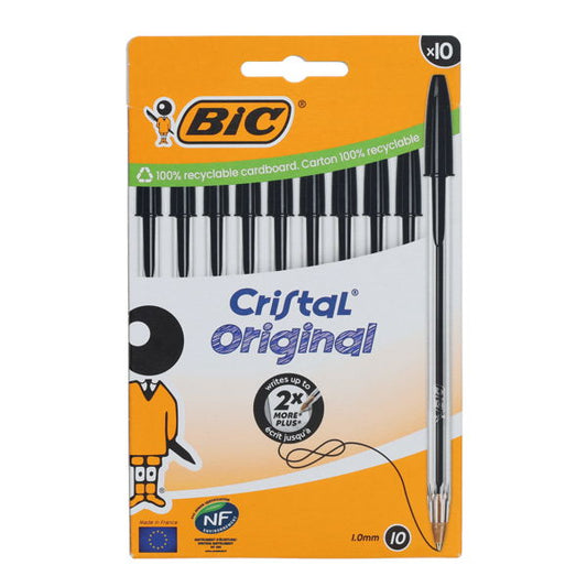 Bic 10 Black Cristal Original