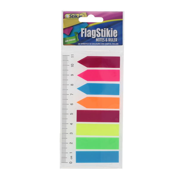 Stik-Ie Notes 8x20 Sheet Flag Page Markers On 11Cm Ruler – Hopkins Of ...