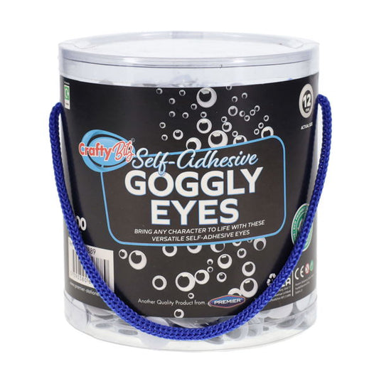 Crafty Bitz
Icon Tub 1000 Self Adhesive Goggly Eyes - 12mm