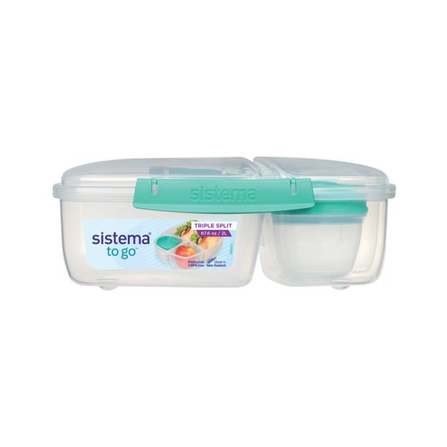 Sistema 3 Split Lunch Box with Yoghurt Pot 2L