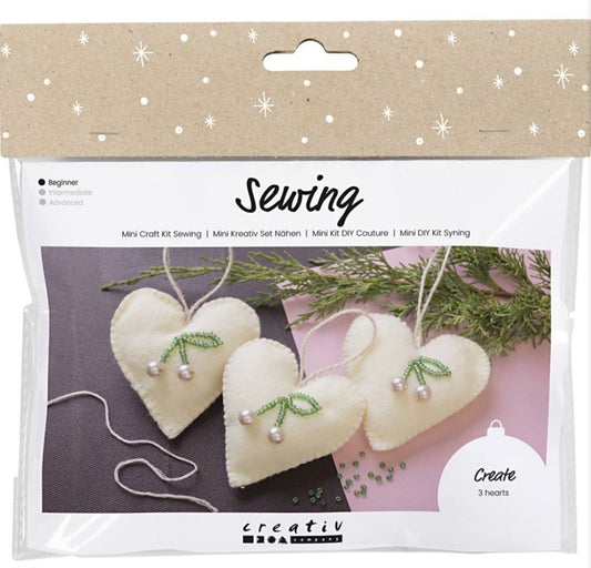 Mini Craft Kit Sewing Hearts