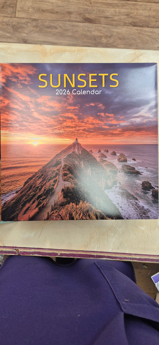 2026 Calendar Sunsets