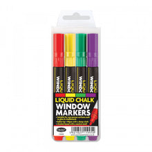 County Liquid Chalk Markers 4pk Assorted Primary Colours