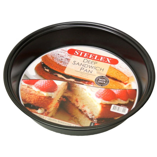 24.5cm Round Sandwich Tin Non Stick STEELEX