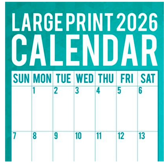 2026 Calendar Large Print