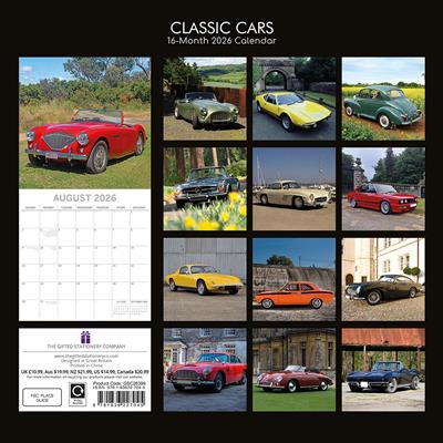 2026 Calendar CLassic  Cars