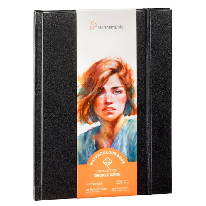 Watercolour Deckle Edge Sketchbook 250gsm - 10.3x25.3 Portrait