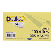 Stik.ie 75x125mm Stikie Notes Yellow