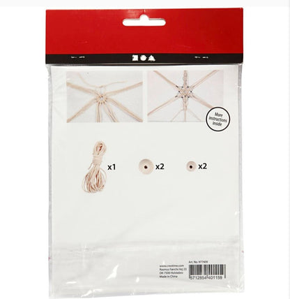 Mini Craft Kit Macrame Christmas Snowflakes