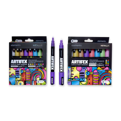 Elements 8pk Artifex Acrylic Paint Markers