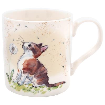 Mug Cat With Dandelion