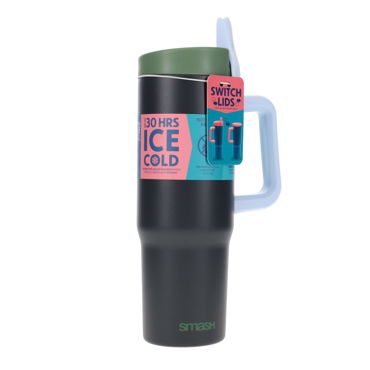 Smash 860ml Stainless Steel Bottle Charcoal