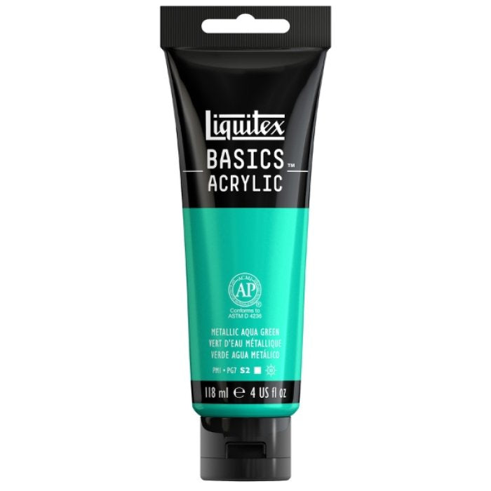 Liquitex Basics Acrylic 118Ml Metallic Aqua Green